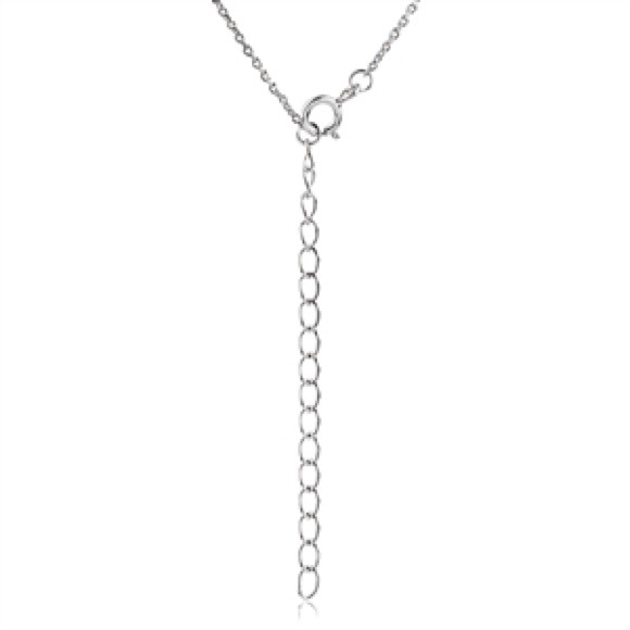 Silver Three Peas In a Pod Neck With Faux Pearl - Picture 4 of 7